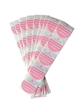 Pink 2 Inch Round Shipping Stickers 50 Count